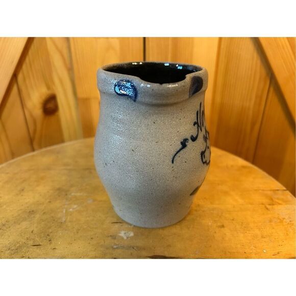 Vintage Rowe Pottery Stoneware Salt Glaze Pitcher Pig Design Hohenwald 1994 (857 - Picture 4 of 8